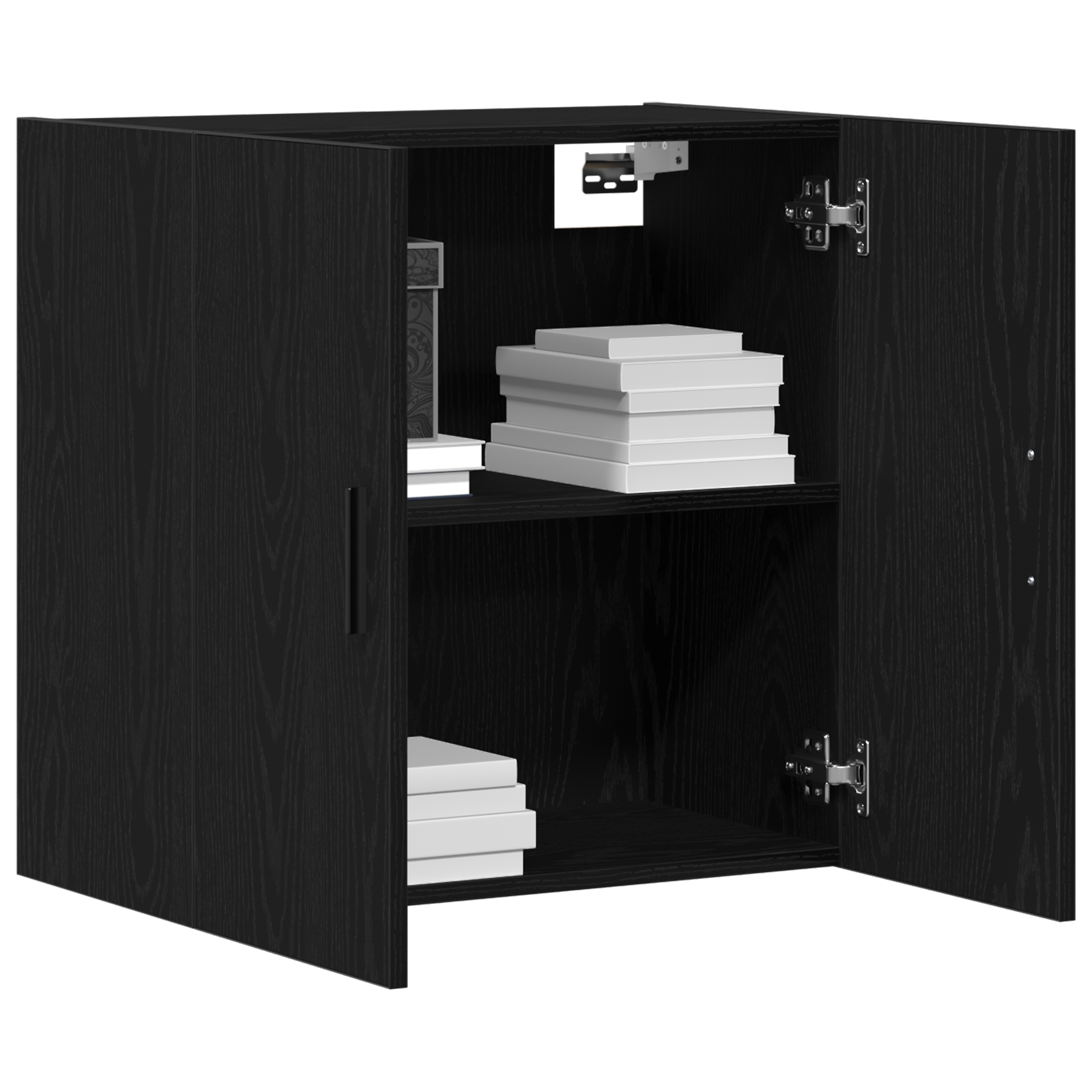 vidaXL Wandkast 60x31x60 cm bewerkt hout zwart eikenkleurig
