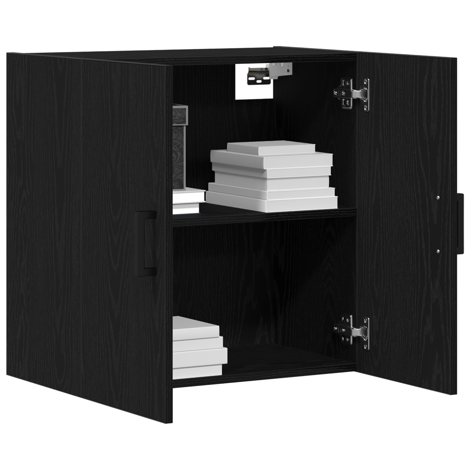 vidaXL Wandkast 60x31x60 cm bewerkt hout zwart eikenkleurig