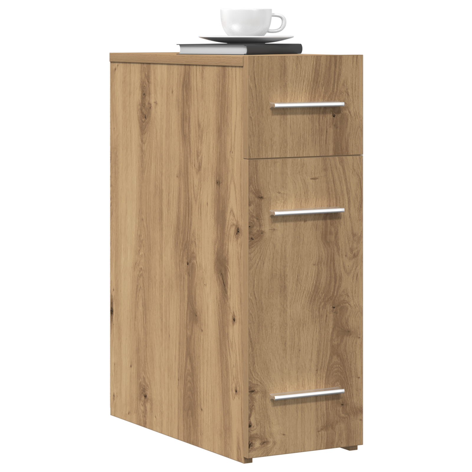 vidaXL Apothekerskast 20x45,5x60 cm bewerkt hout artisanaal eiken