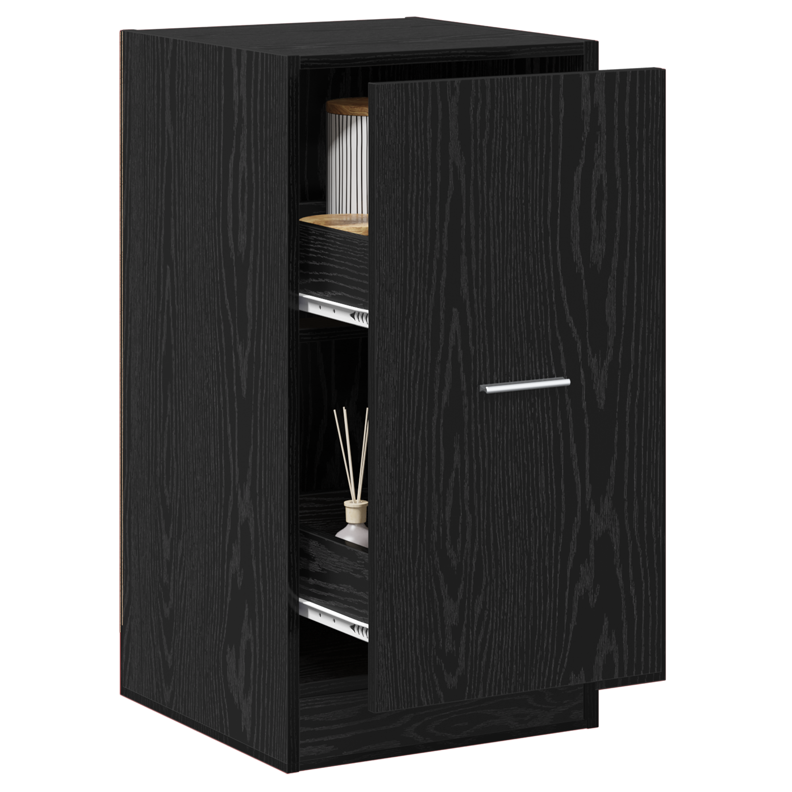 vidaXL Apothekerskast 40x41x77,5 cm bewerkt hout zwart eikenkleurig