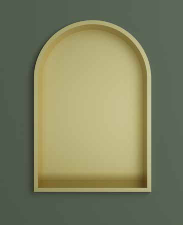Hotbath &More inbouwnis toogmodel 30x45x10cm geborsteld gunmetal PVD