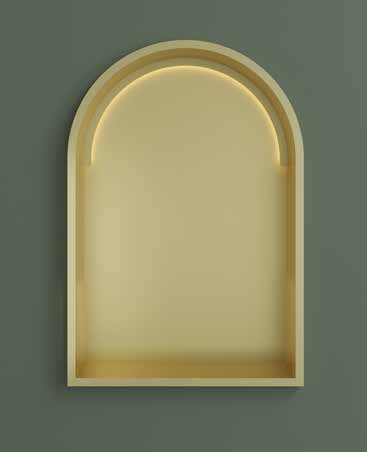 Hotbath &More inbouwnis met verlichting toogmodel 30x45x10cm RVS