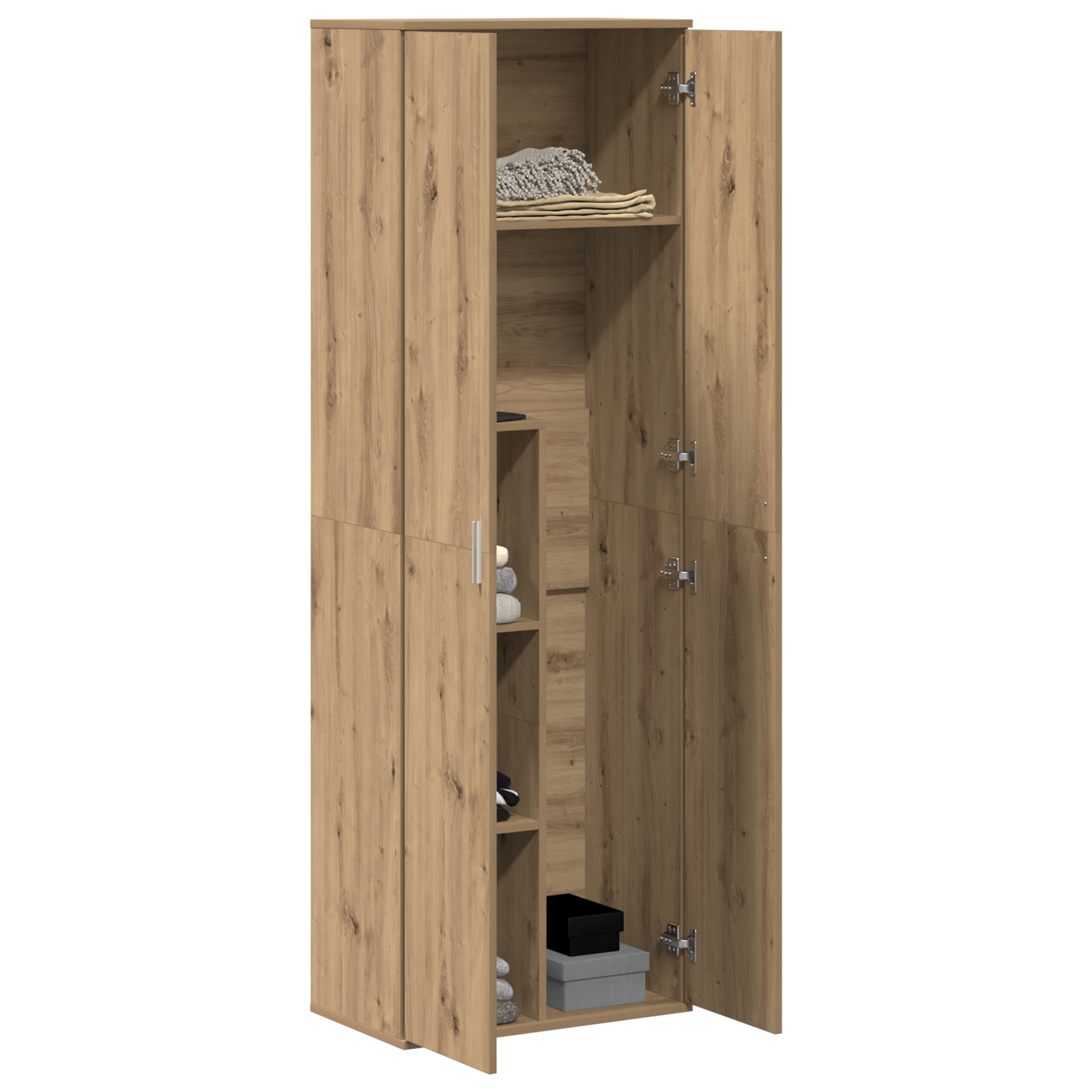 vidaXL Hoogkast Ambachtelijk Eiken 60x35x180 cm Gemaakt van Hout