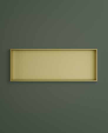 Hotbath &More inbouwnis 30x80x10cm geborsteld messing PVD