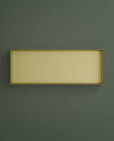 Hotbath &More frameless inbouwnis 30x80x10cm geborsteld koper PVD