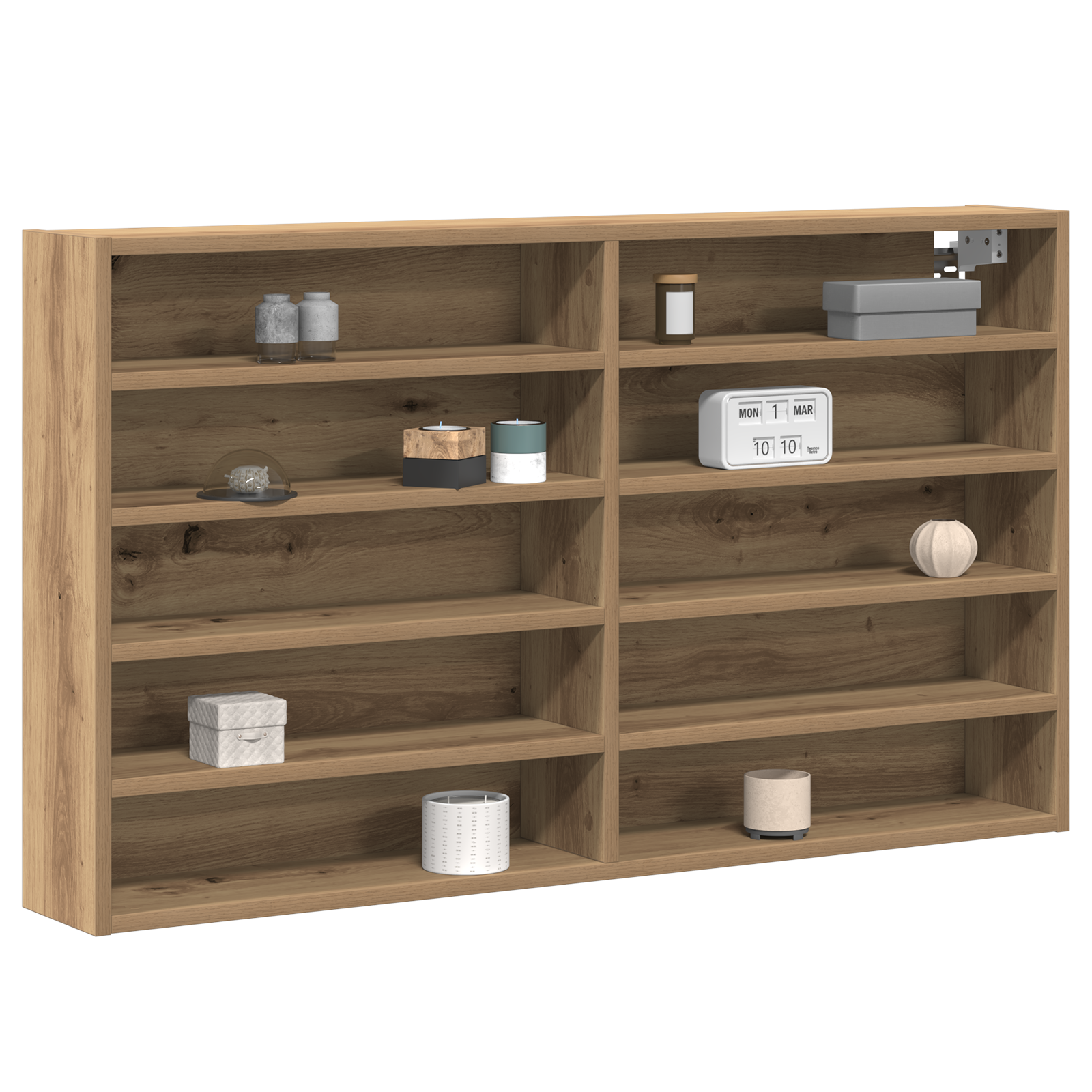 vidaXL Vitrine Kast Artisan Eiken 100x15x58 cm Geengineerd Hout