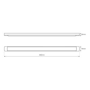 Milagro Lighting LED-Deckenleuchte Batten, L&auml;nge 90 cm, Alu, wei&szlig;, 4.000 K