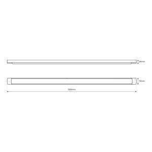 Milagro Lighting LED-Deckenleuchte Batten, L&auml;nge 120 cm, Alu, wei&szlig;, 4.000 K