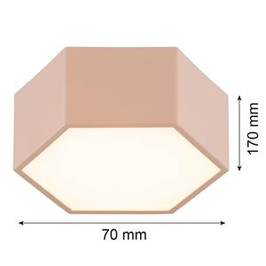 Argon LED-Deckenleuchte Libre, pfirsichfarben, Stahl, 3.000 K