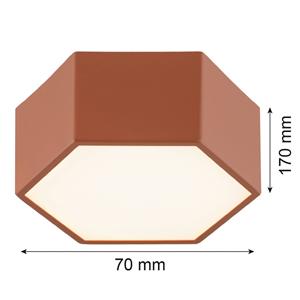 Argon LED-Deckenleuchte Libre, terracottafarben, Stahl, 3.000 K