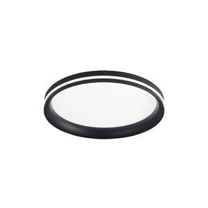 Fabas Luce LED-Deckenlampe Isy, schwarz, &Oslash; 35 cm, Metall, CCT, dimmbar