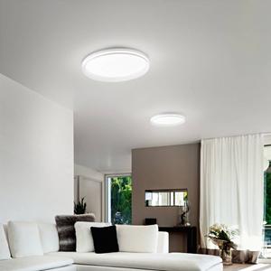 Fabas Luce LED-Deckenlampe Isy, wei&szlig;, &Oslash; 55 cm, Metall, CCT, dimmbar