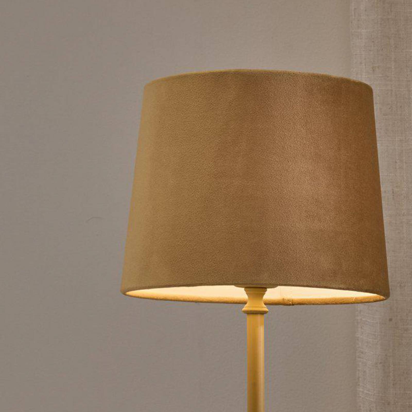 PR Home Tafellamp Tove, geel, hoogte 56 cm, metaal/stof