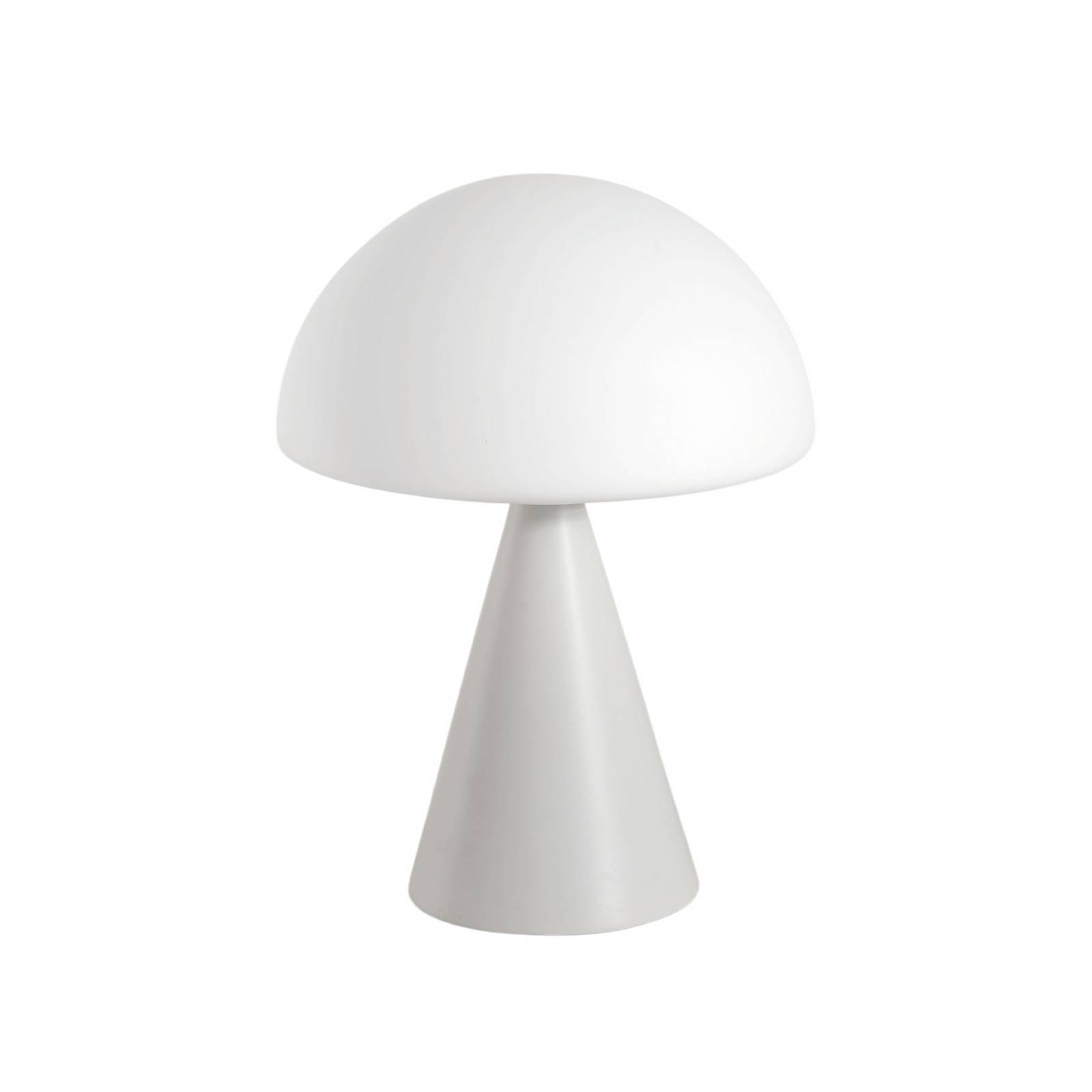 Fabas Luce LED tafellamp Blip, wit, glas, CCT, touchdimmer