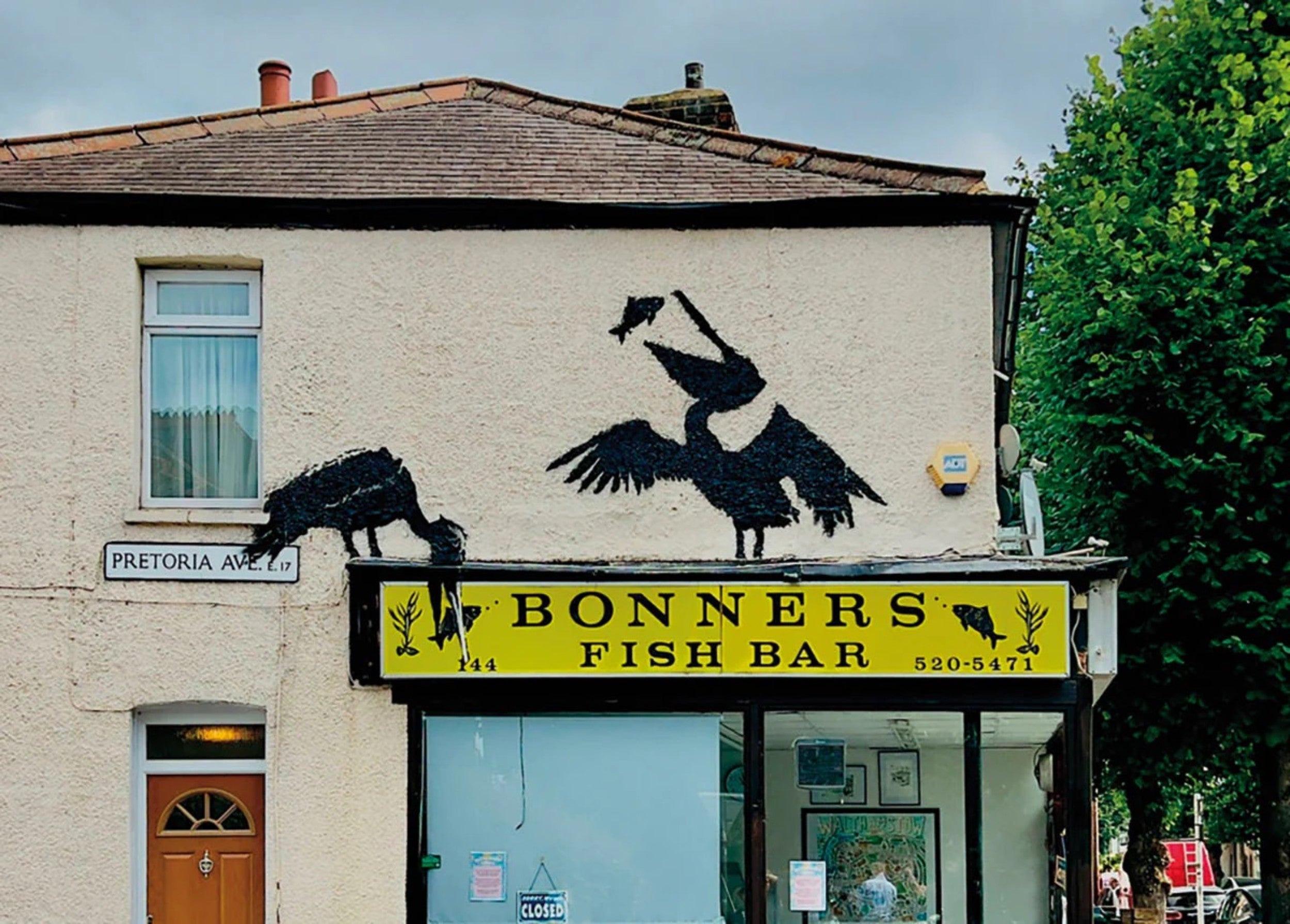 PGM Kunstdruk Banksy - Pelikane Fish and Chips 70x50cm