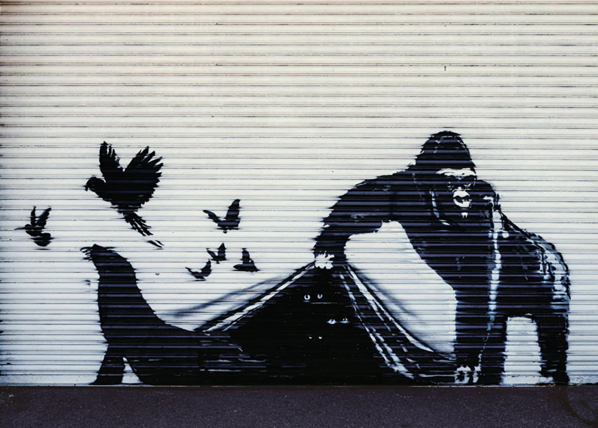 PGM Kunstdruk Banksy - Gorilla London Zoo 70x50cm