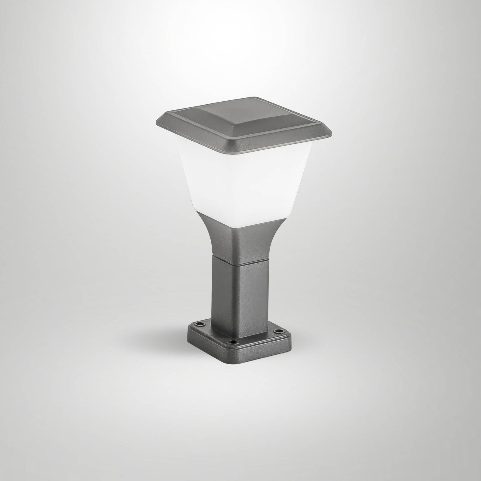 Fabas Luce Sokkellamp Lena, 30 cm, donkergrijs, metaal, E27, IP65