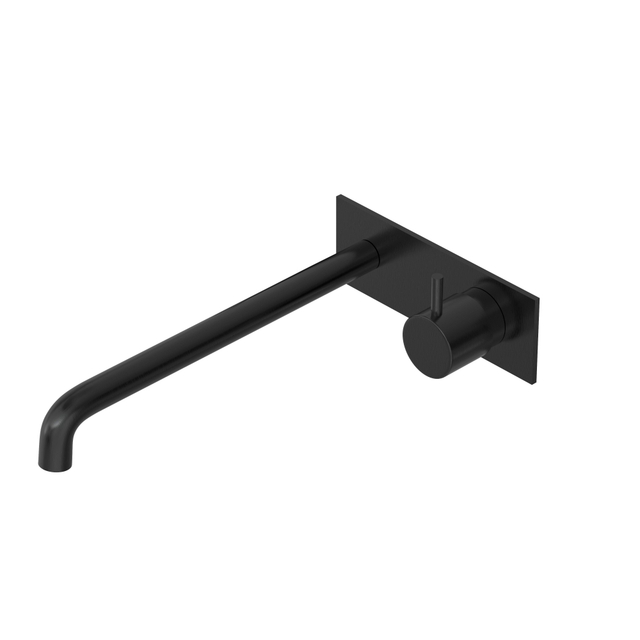 Hotbath COBBER Afbouwdeel tbv Inbouw wastafelkraan 25cm uitloop MBP Geborsteld zwart PVD CB106EXT25MBP