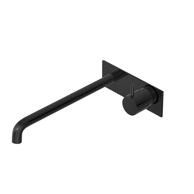 Hotbath COBBER Afbouwdeel tbv Inbouw wastafelkraan 25cm uitloop PBP Gepolijst zwart PVD CB106EXT25PBP