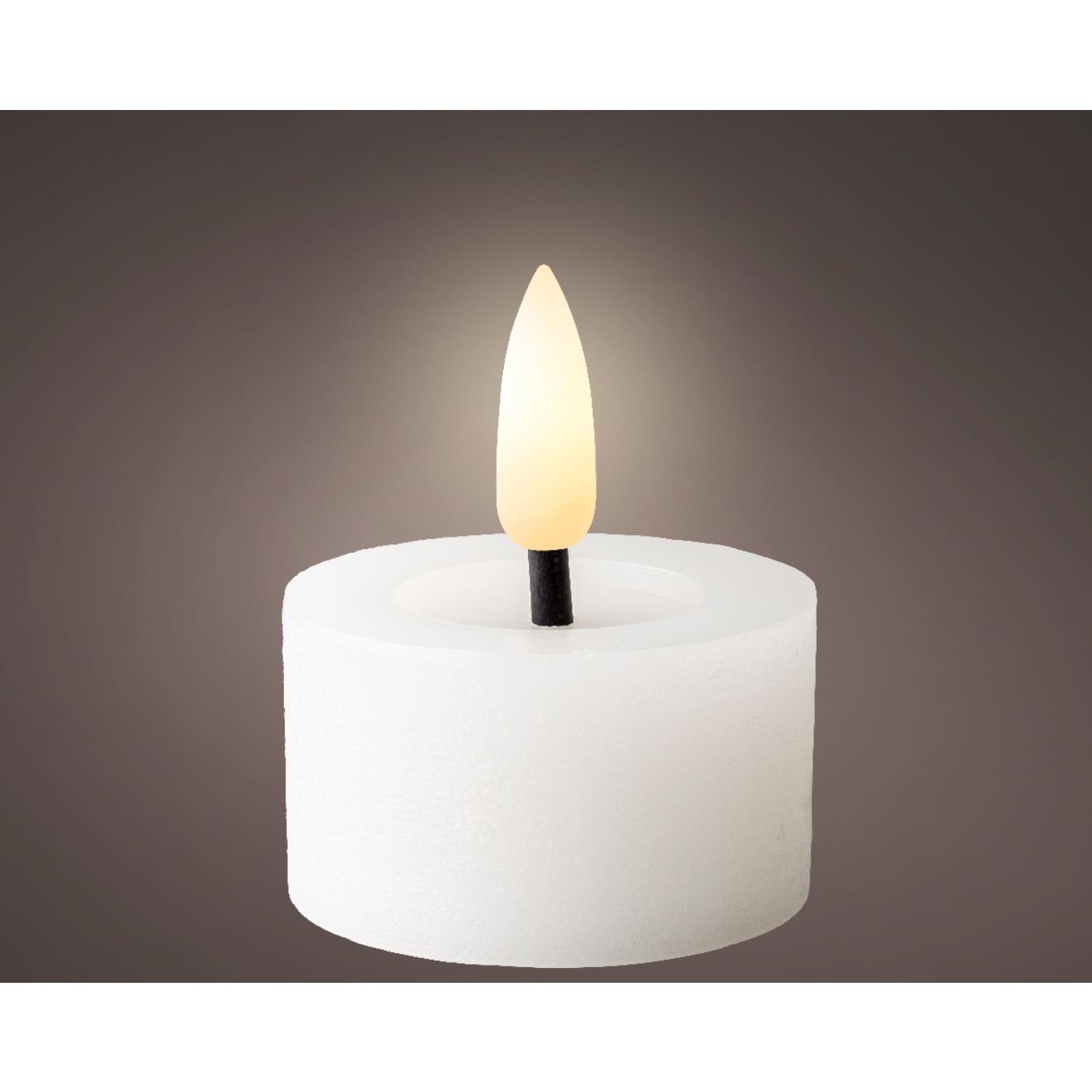 Lumineo LED Theelichtset 2 wax wit Ø4,4xH5,2cm