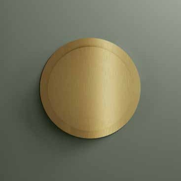 Hotbath &More rond ventilatierooster met klemmen geborsteld messing PVD