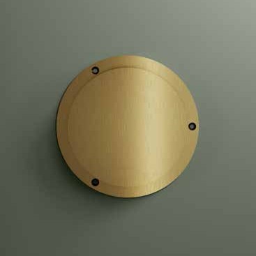 Hotbath &More rond ventilatierooster met schroeven geborsteld messing PVD