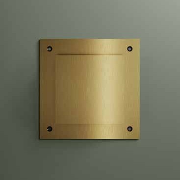 Hotbath &More vierkant ventilatierooster met schroeven geborsteld messing PVD