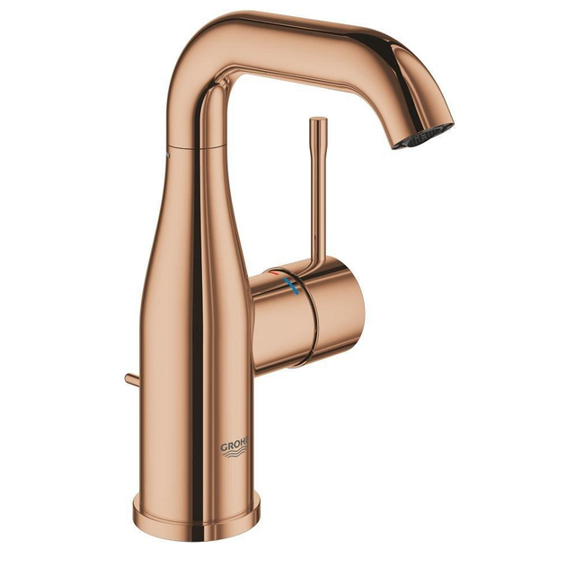 Grohe Essence New Wastafelkraan Opbouw - uitloop 11.4cm - M-size - hoge draaibare uitloop - waste - EcoJoy - warm sunset 23462DA1