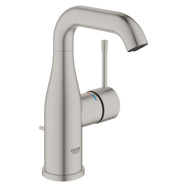 Grohe Essence Wastafelkraan Opbouw - uitloop 11.4cm - M-size - hoge draaibare uitloop - waste - supersteel 24173DC1