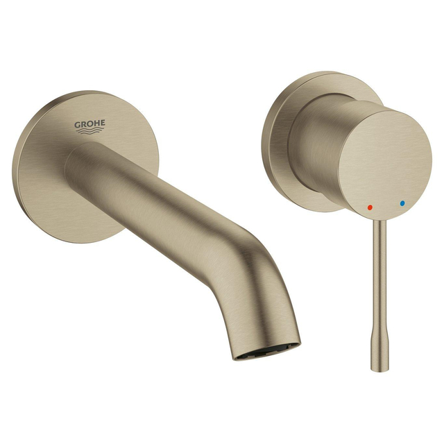 Grohe Essence New Wastafelkraan Inbouw - uitloop 18.3cm - M-size - geborsteld nikkel 19408en1