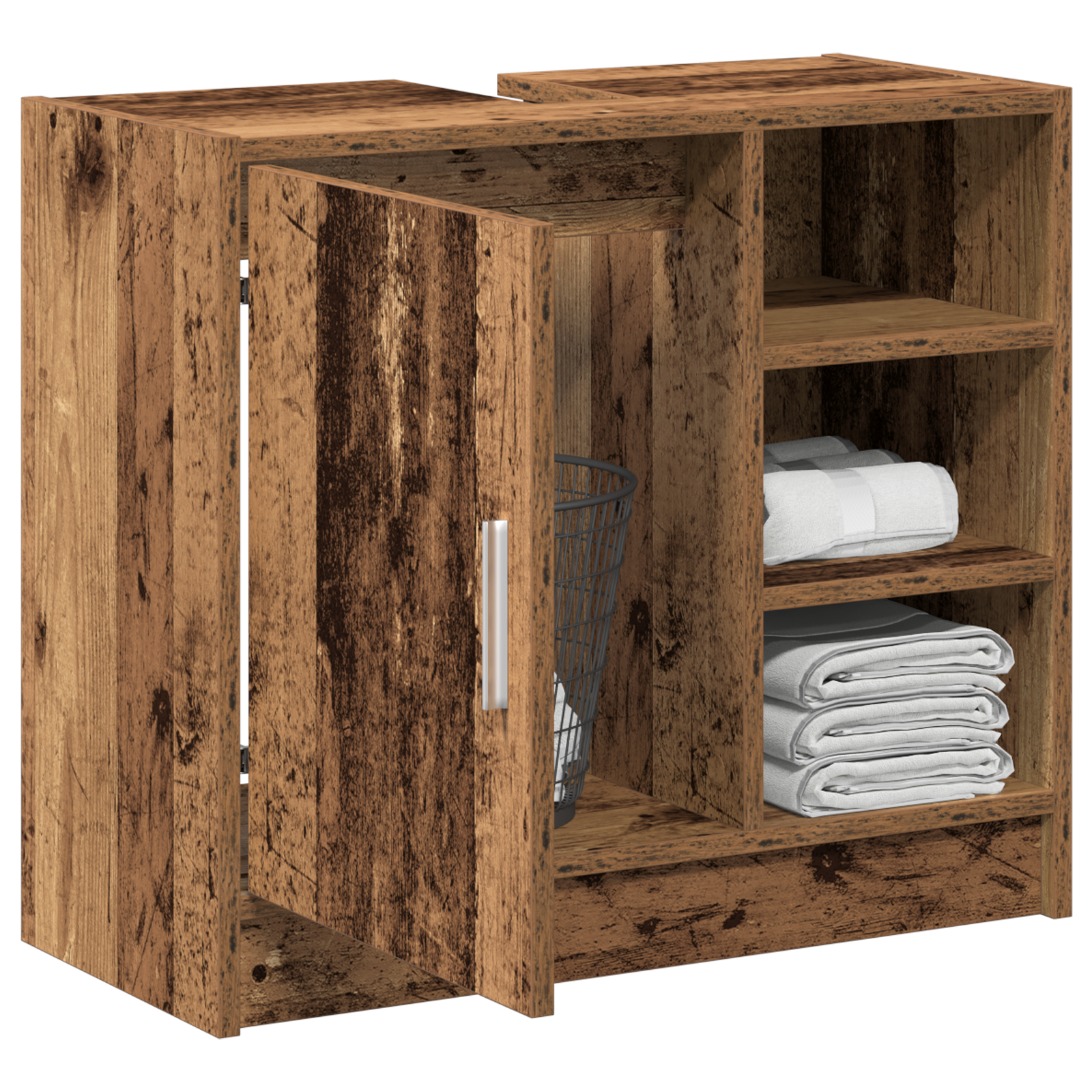vidaXL Spoelcabinet Oud Hout 63x29x55 cm