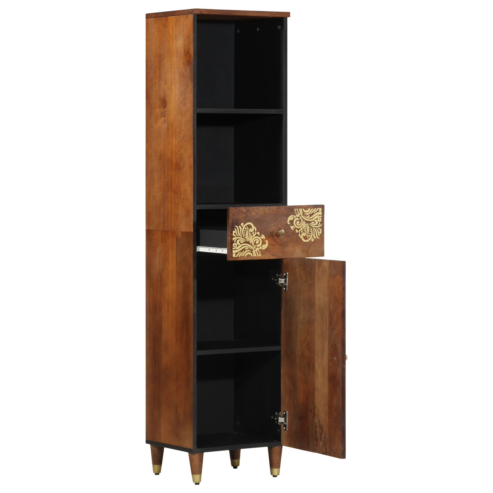 vidaXL Dressoir 38x33x160 cm Massief Mango Hout