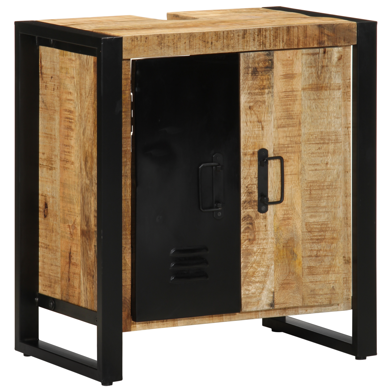 vidaXL Badkamerkast 55x35x60 cm Massief Ruw Mango