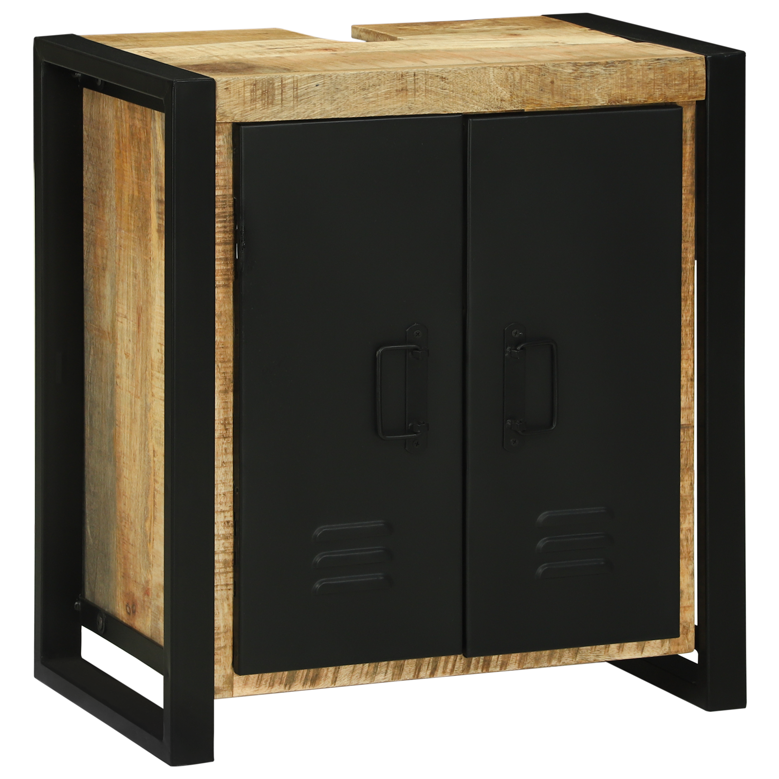 vidaXL Waskast 55x35x60 cm Massief Hout Ruw Mango