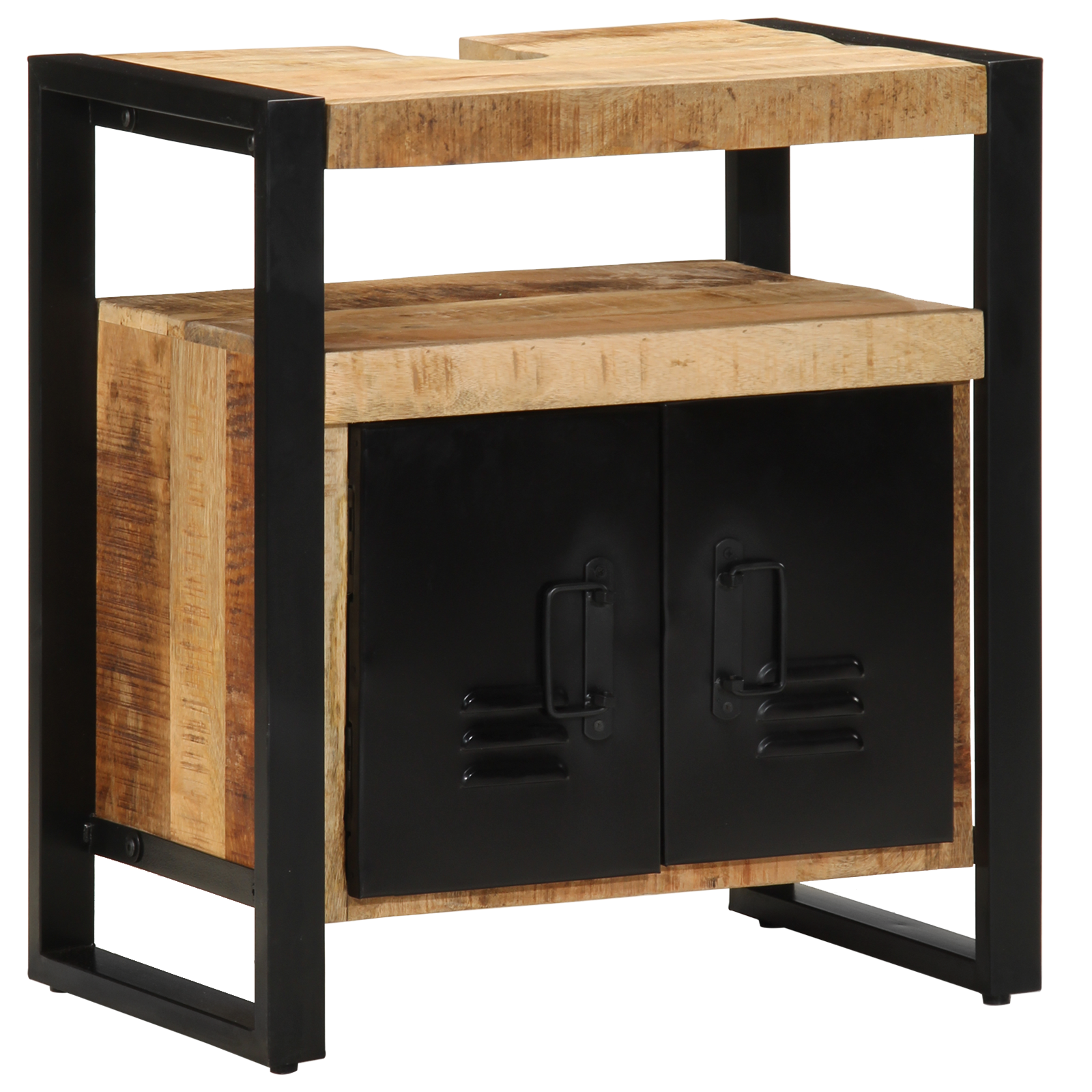 vidaXL Waskast 55x35x60 cm Massief Ruw Hout Vuren