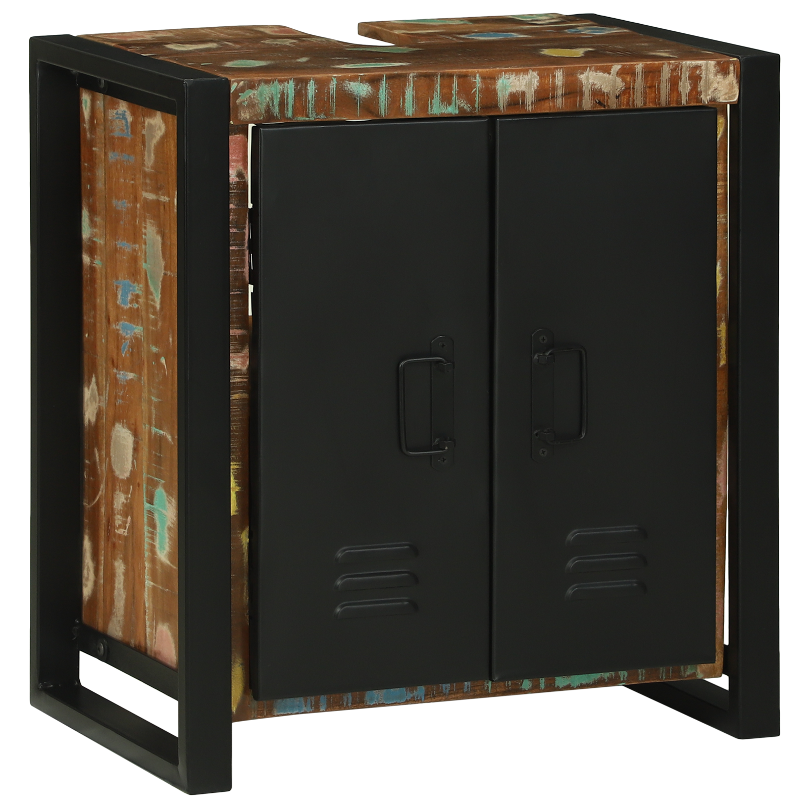 vidaXL Wastafelmeubel 55x35x60 cm van Gerecycled Massief Hout