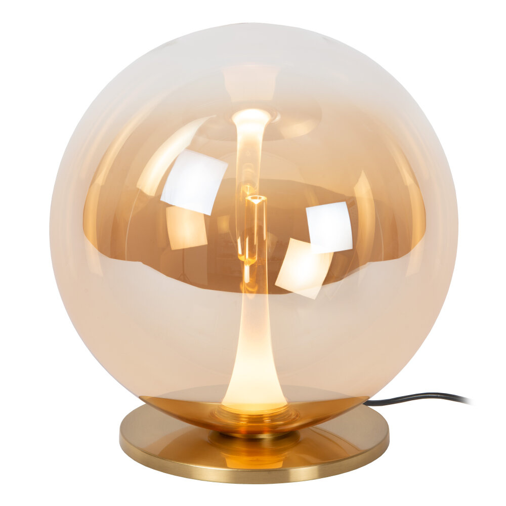 Lucide Premium GISELA - Tafellamp - Ø 30 cm - LED Dimb. - 1x12W 2500K - Amber