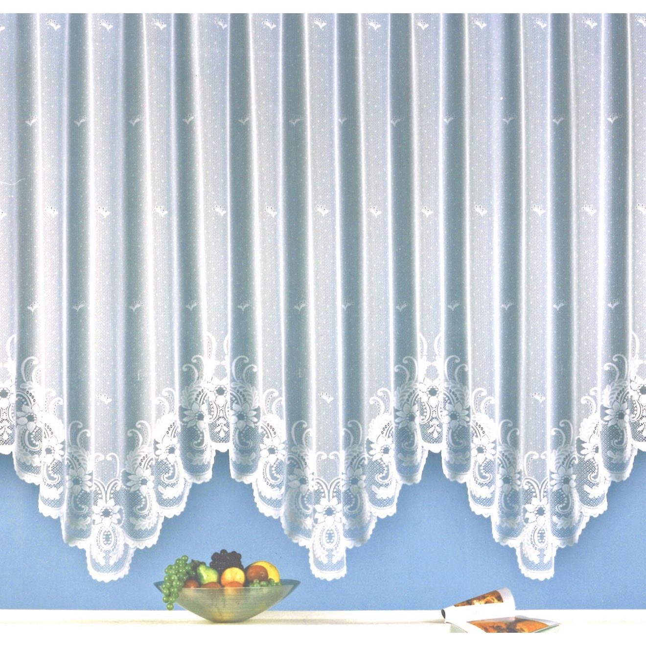 Weckbrodt Gordijn Flensburg Boogstore, jacquard, halfdoorzichtig, bies, sokkel, store (1 stuk)