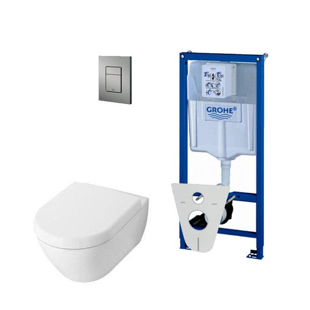 Villeroy & Boch Villeroy Boch Subway 2.0 DirectFlush Toiletset - softclose - grohe reservoir - bedieningsplaat matchroom 0720002/0729205/0124060/ga26028/