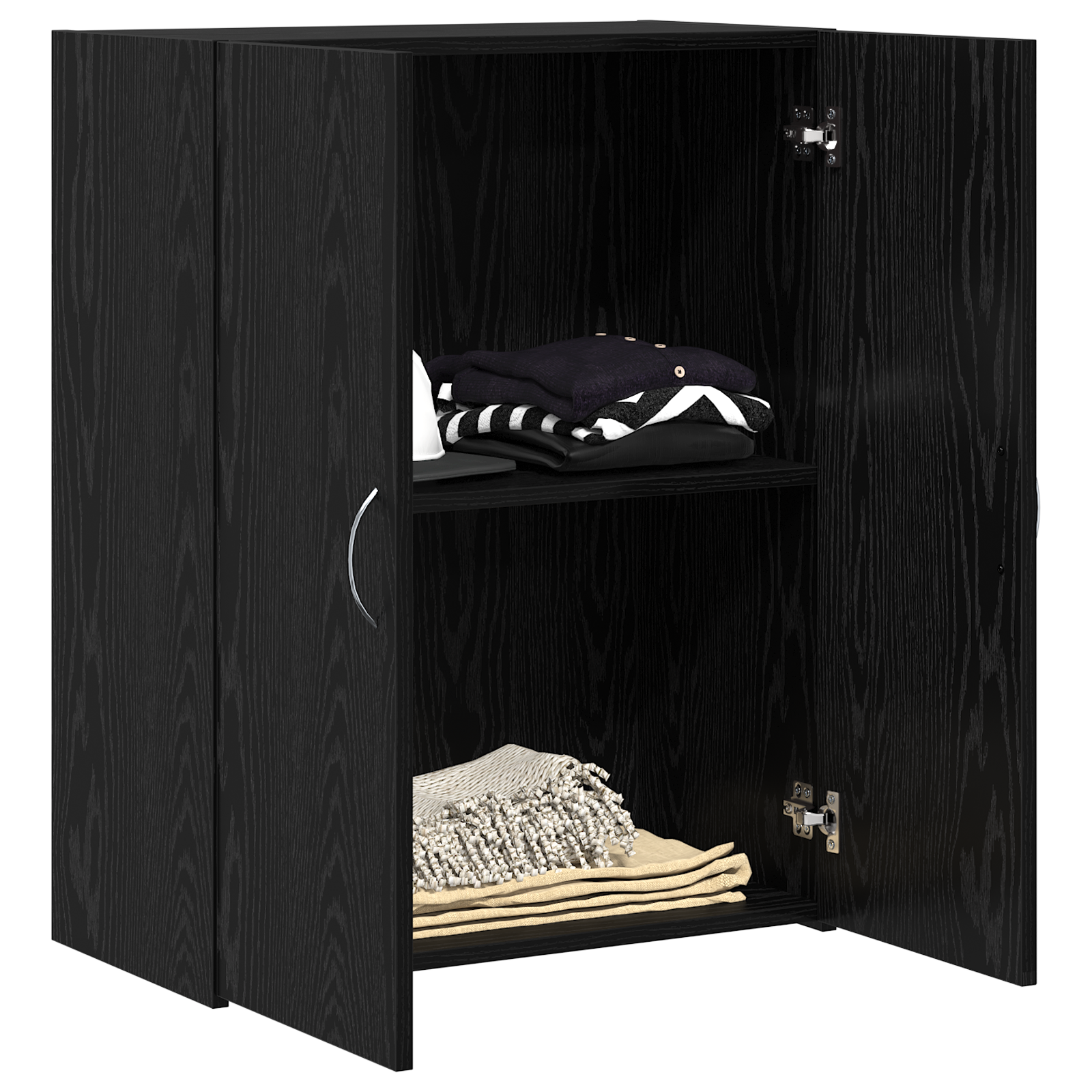 vidaXL Kantoor Kast - Zwart Eiken, 60 x 32 x 77,5 cm, Bewerkt Hout