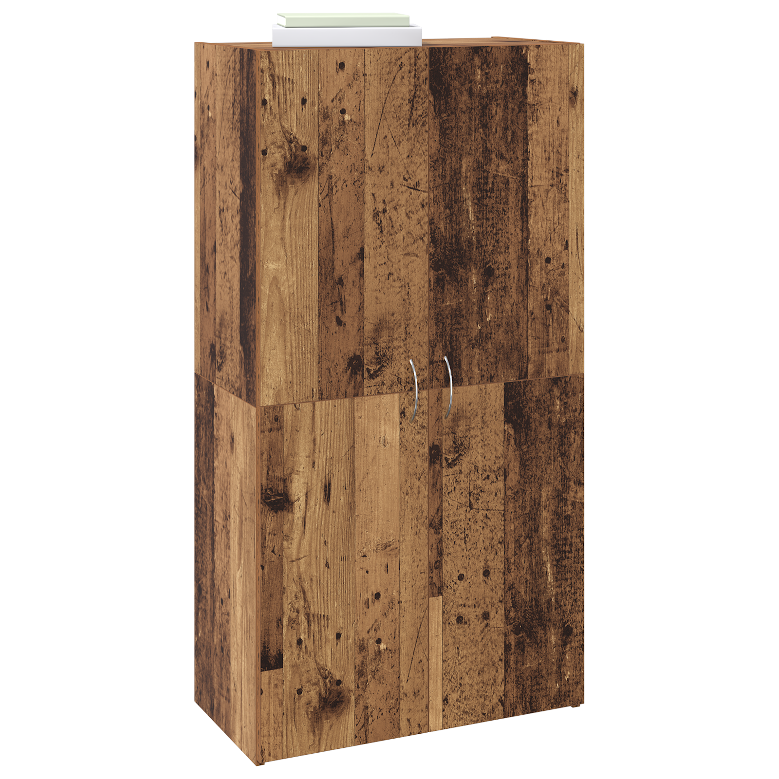 vidaXL Kantoor kast met plank met opslag met de deur Oud hout 60 x 32 x 115 cm Bewerkt hout