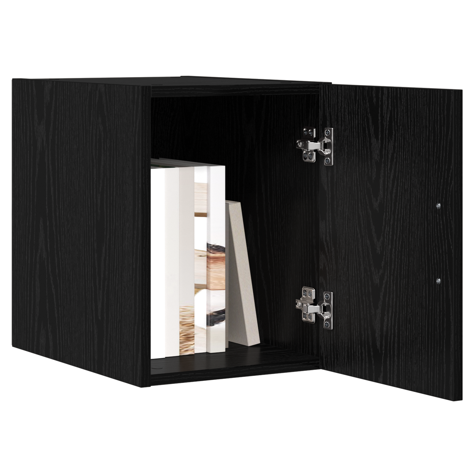 vidaXL Wandkast Zwart Eiken 30x42.5x40 cm Bewerkt Hout