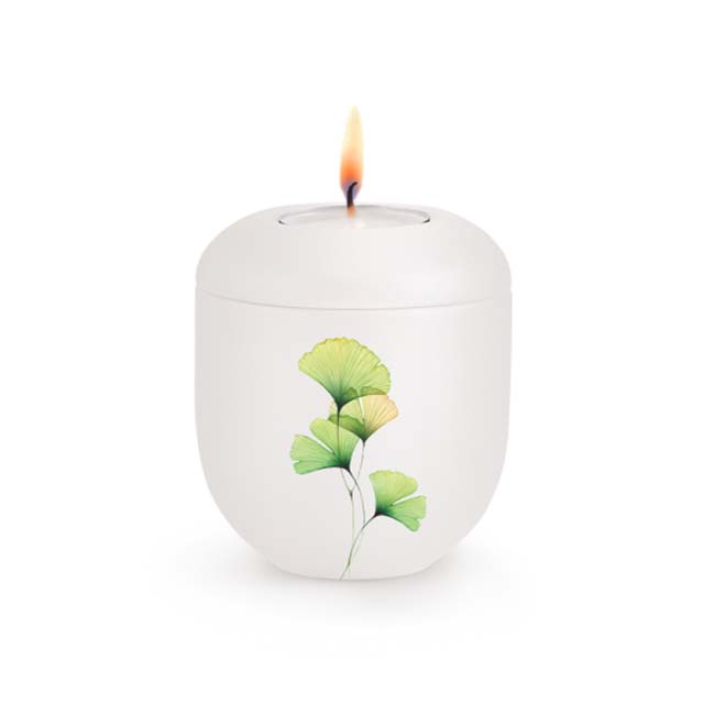 Urnwebshop Florique Waxinelicht Urntje Ginkgo Bladeren (0.3 liter)