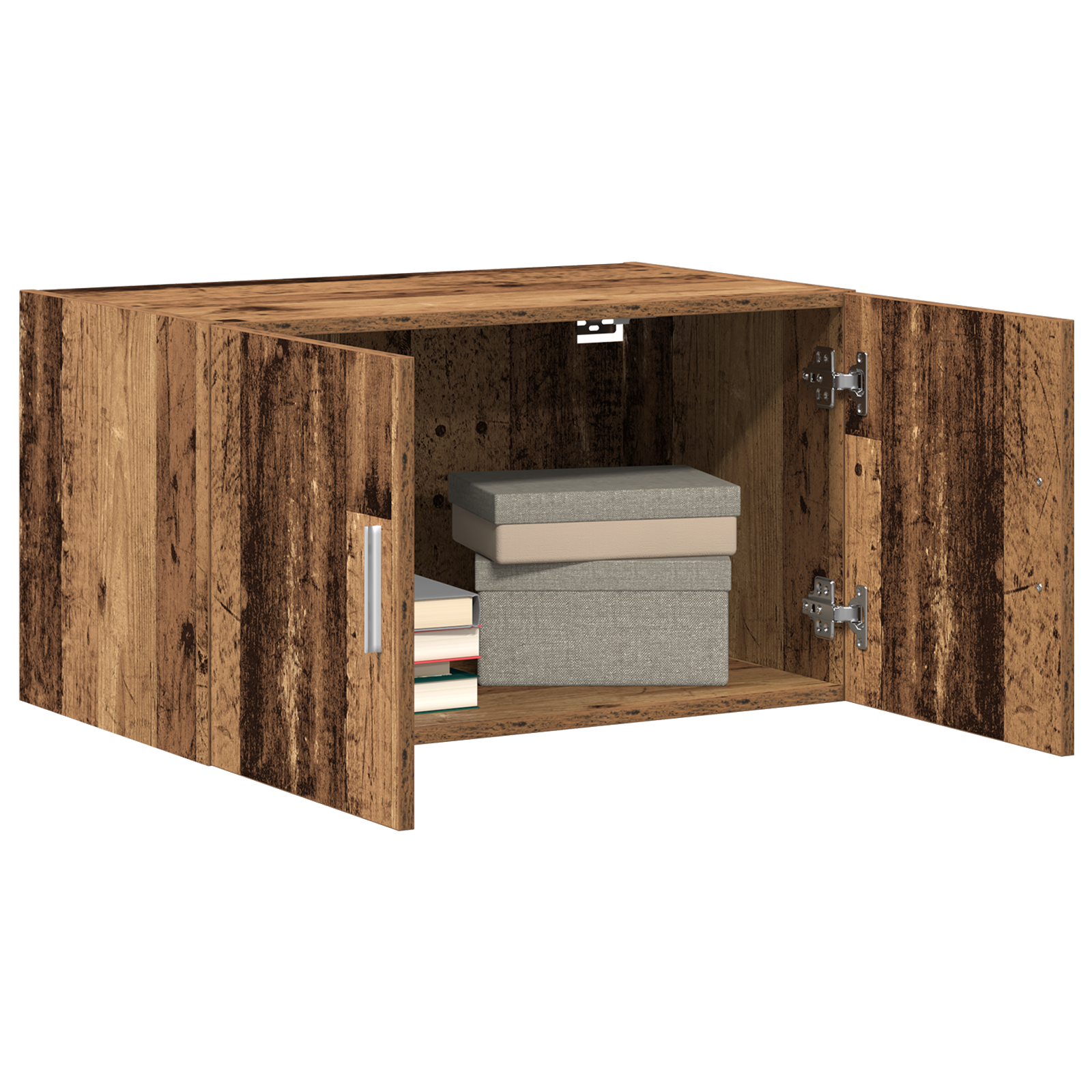 vidaXL Wandkast 70x42,5x40 cm bewerkt hout oud houtkleurig