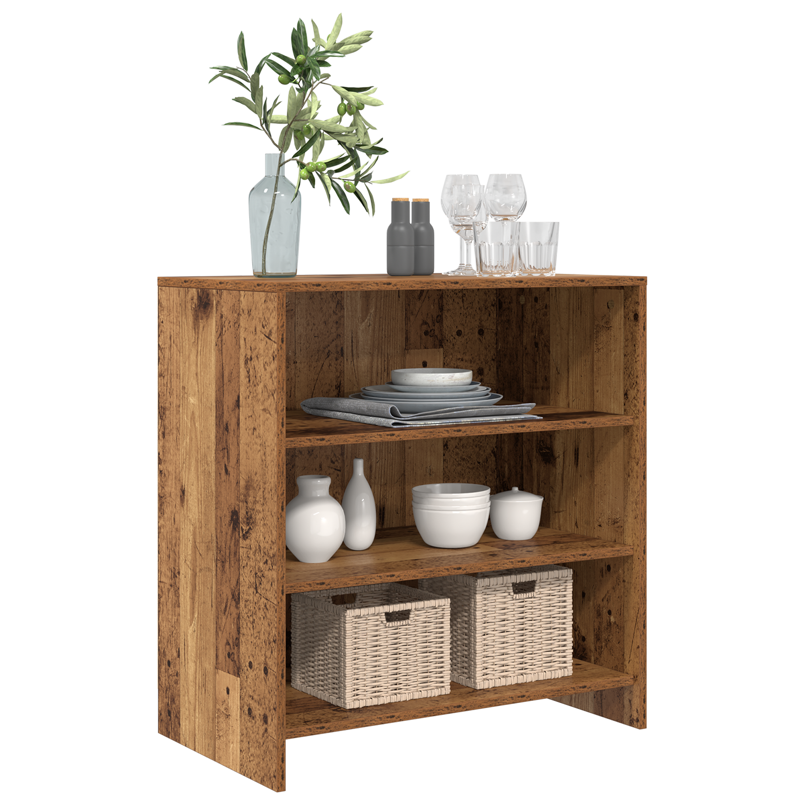 vidaXL Sideboard Oude Hout 70x41x75 cm Bewerkt Hout