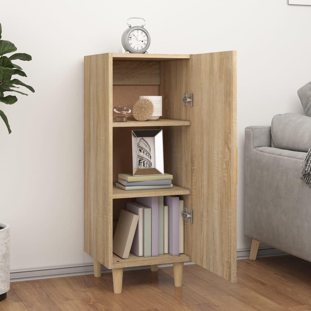 vidaXL Dressoir 34,5x34x90 cm bewerkt hout sonoma eikenkleurig