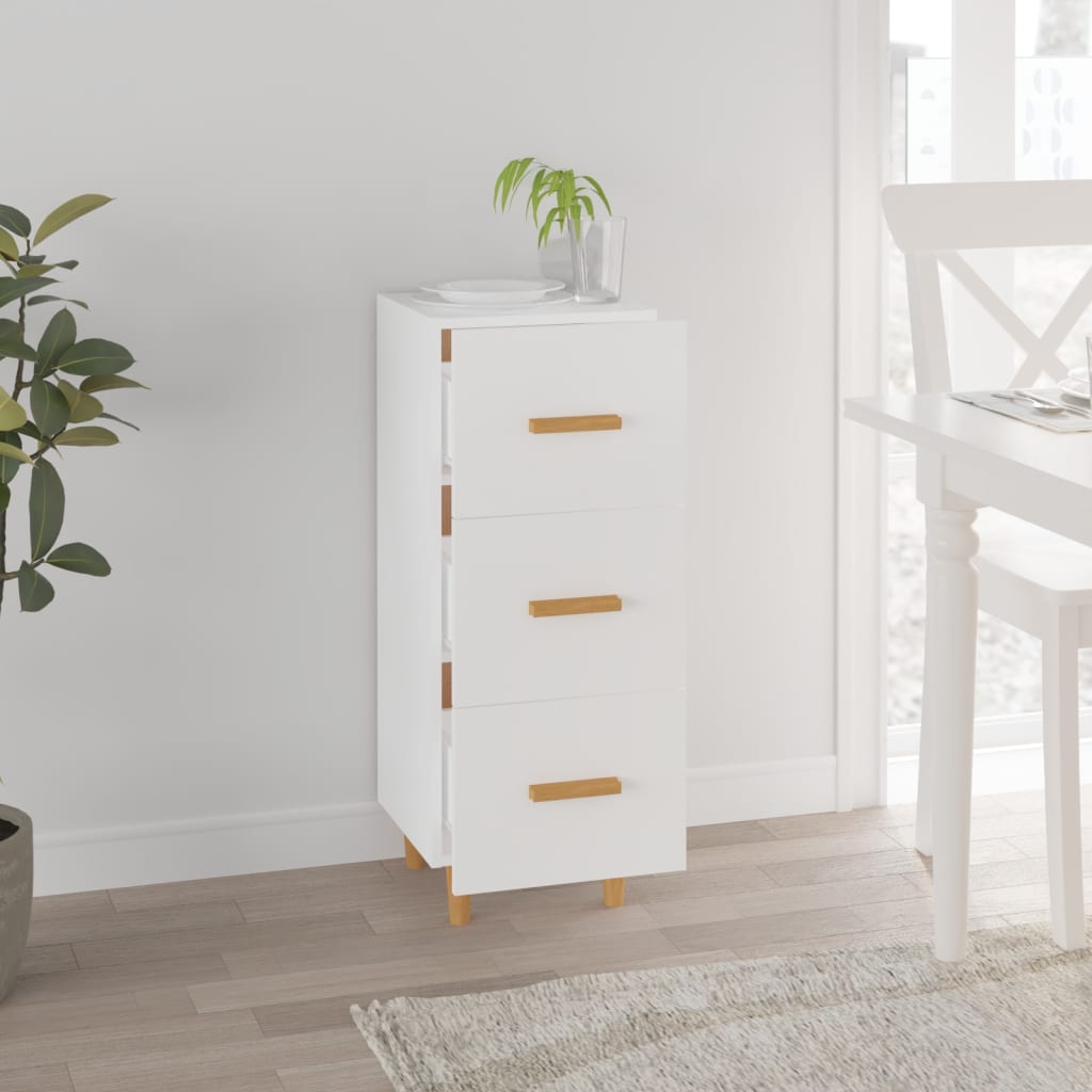 vidaXL Dressoir 34,5x34x90 cm bewerkt hout wit