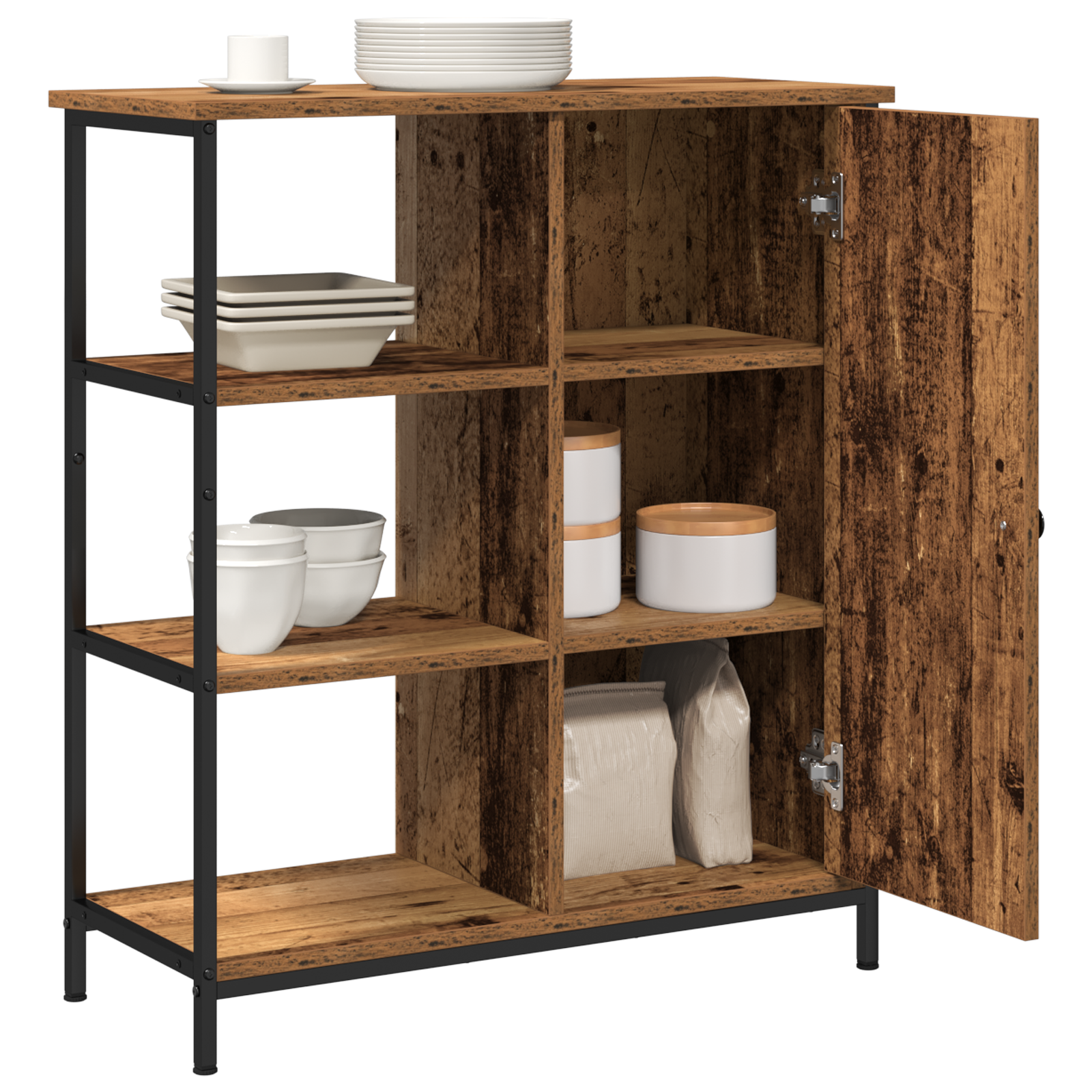 vidaXL Dressoir Oude Hout 70x30x80 cm Engineered Hout