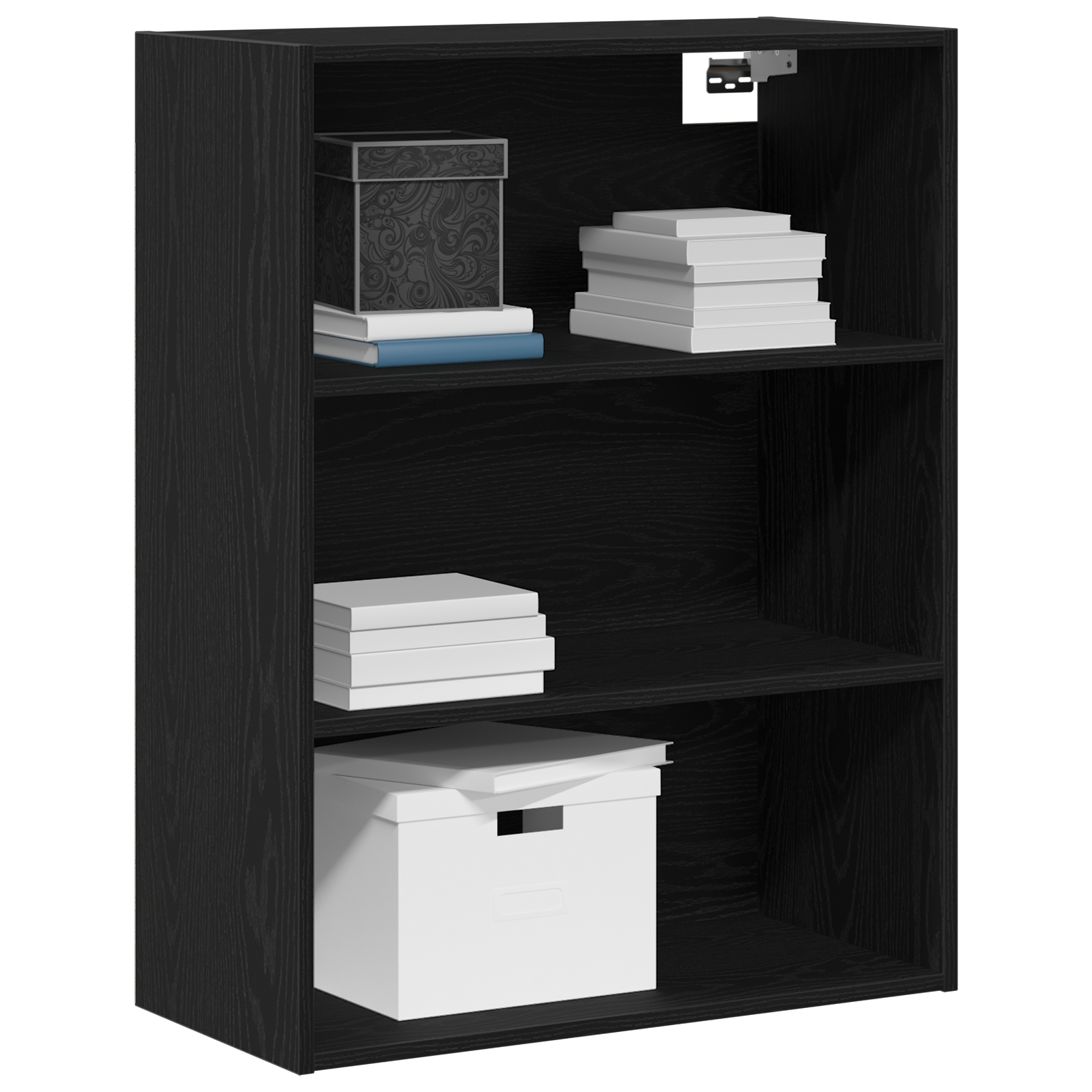 vidaXL Wandkast Zwart Eiken 69,5 x 32,5 x 90 cm