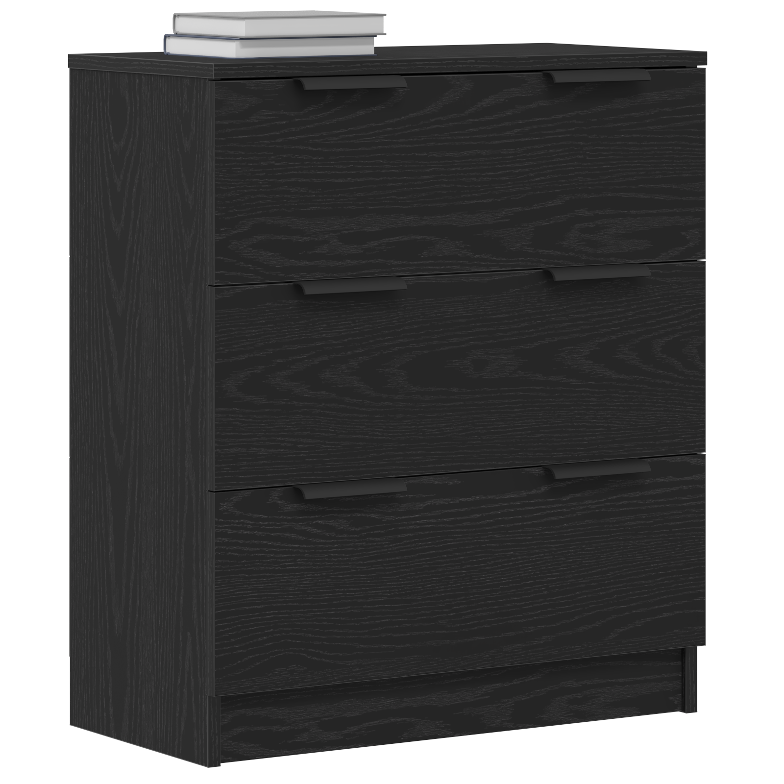 vidaXL Dressoir 60x30x70 cm bewerkt hout zwart eikenkleurig